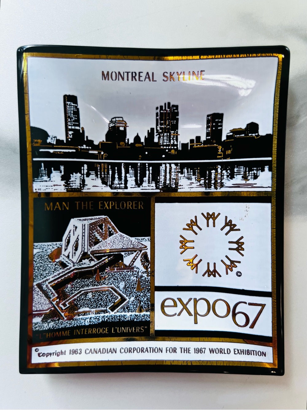 Vintage Montreal Expo 67 Souvenir Trinket Dish Excellent Condition
